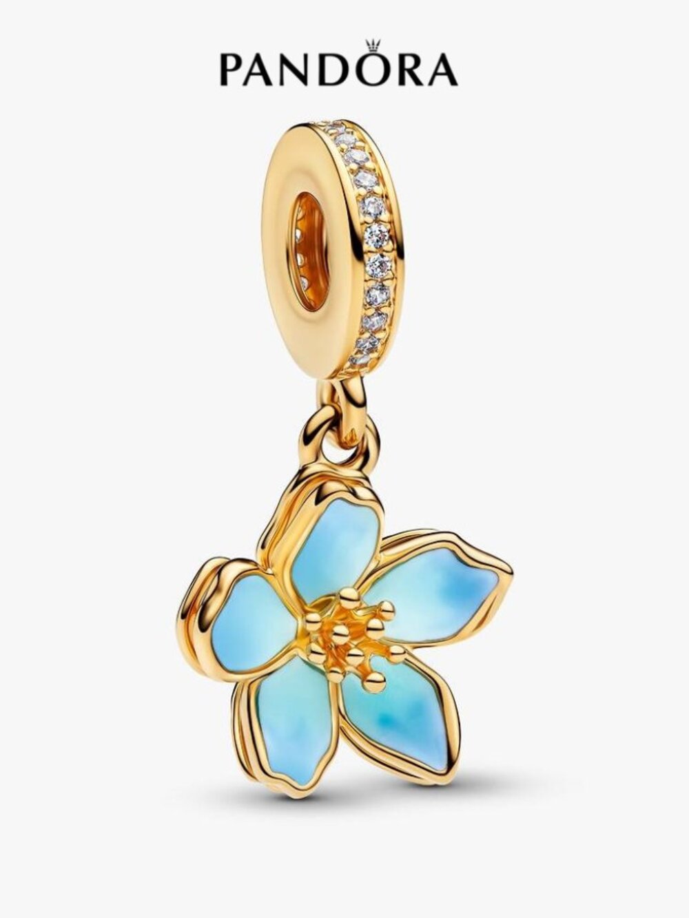 Pandora Blue Blossom Dangle Charm